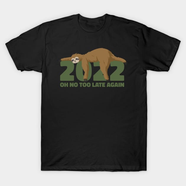 Sleeping Sloth NewYear T-Shirt by petit-creativ